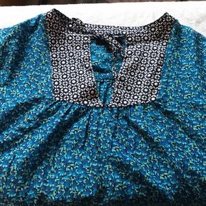 J. Crew patterned top.